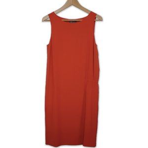 Vince Orange Silk Shift Dress